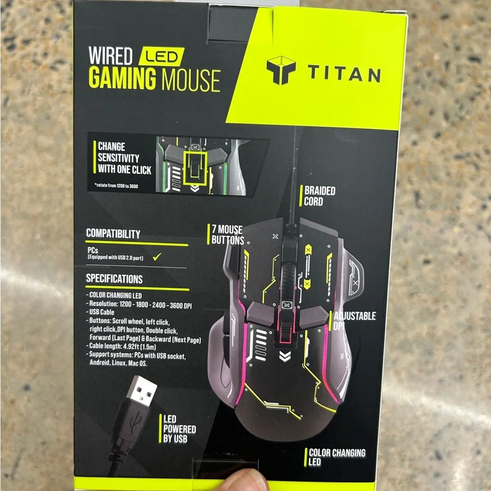 NWT Wired LED Gaming mouse